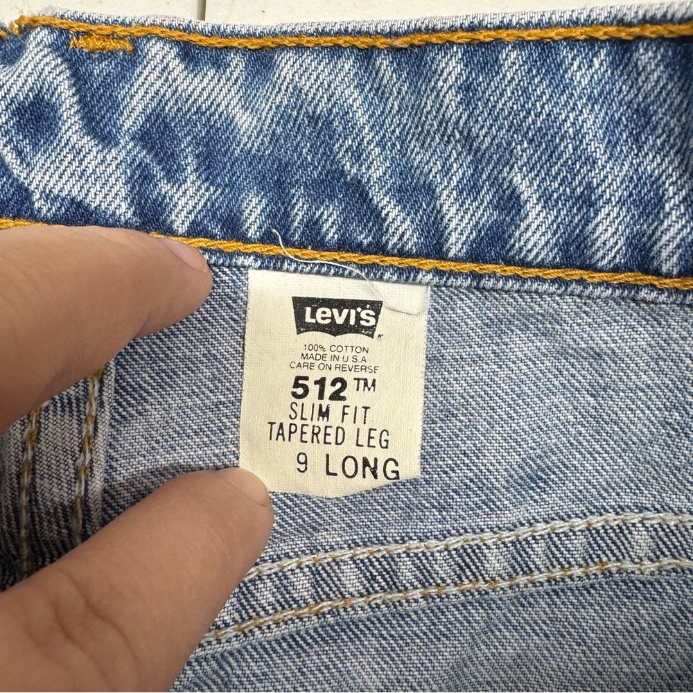 Vtg Levis 512 Slim Fit Tapered Leg Bleached acid wash tye dye denim jeans retro - Picture 8 of 13